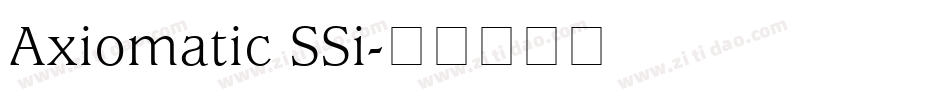 Axiomatic SSi字体转换